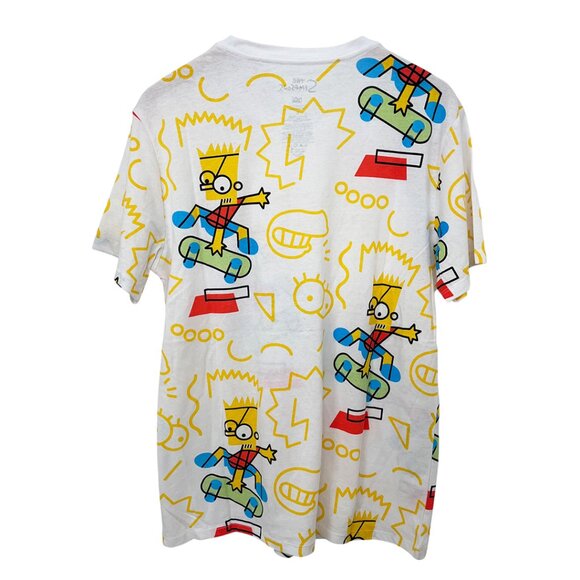 Bart Simpson Skateboarding Abstract Graphic T-Shirt Medium - Picture 2 of 8